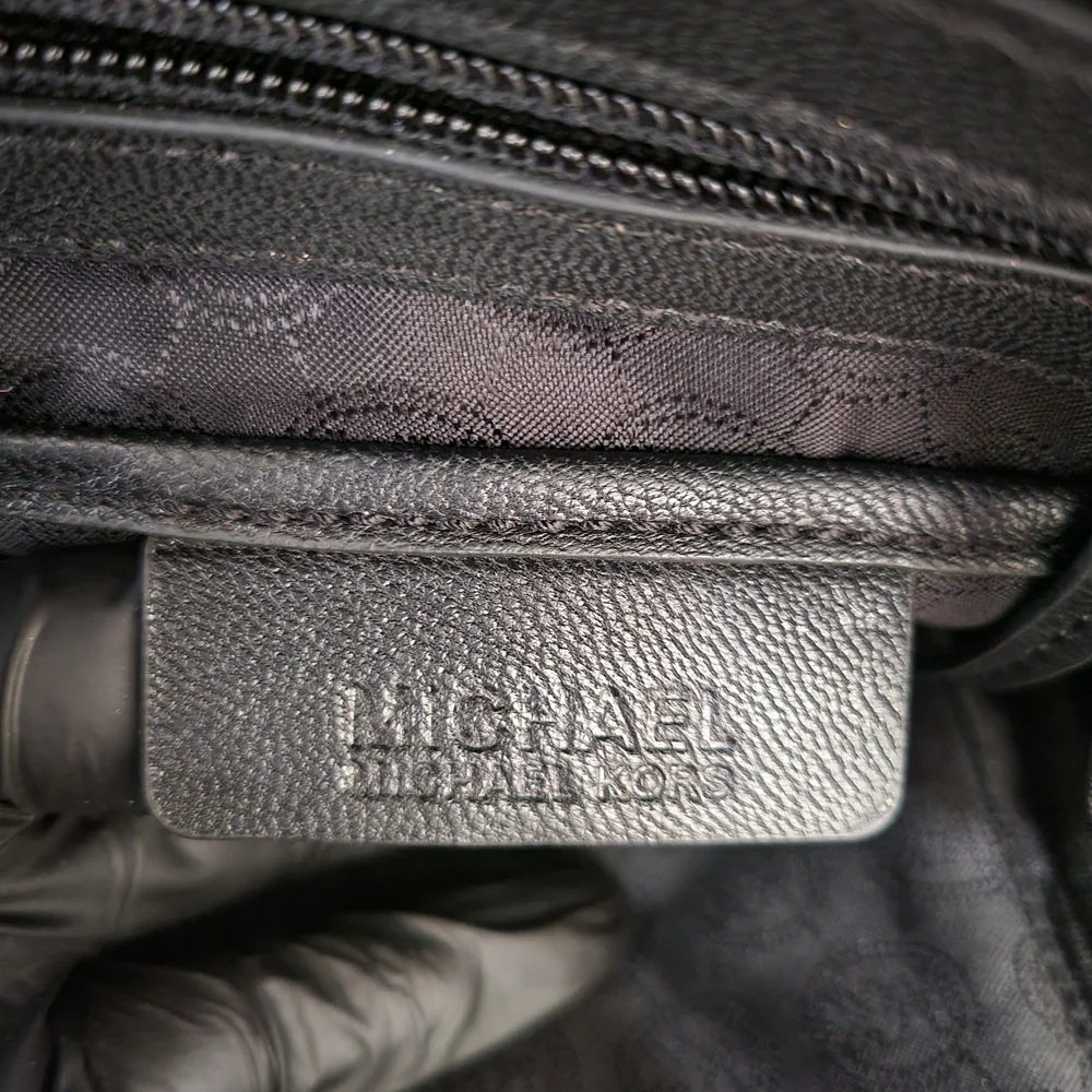 Michael Kors Black Quilted Backpack